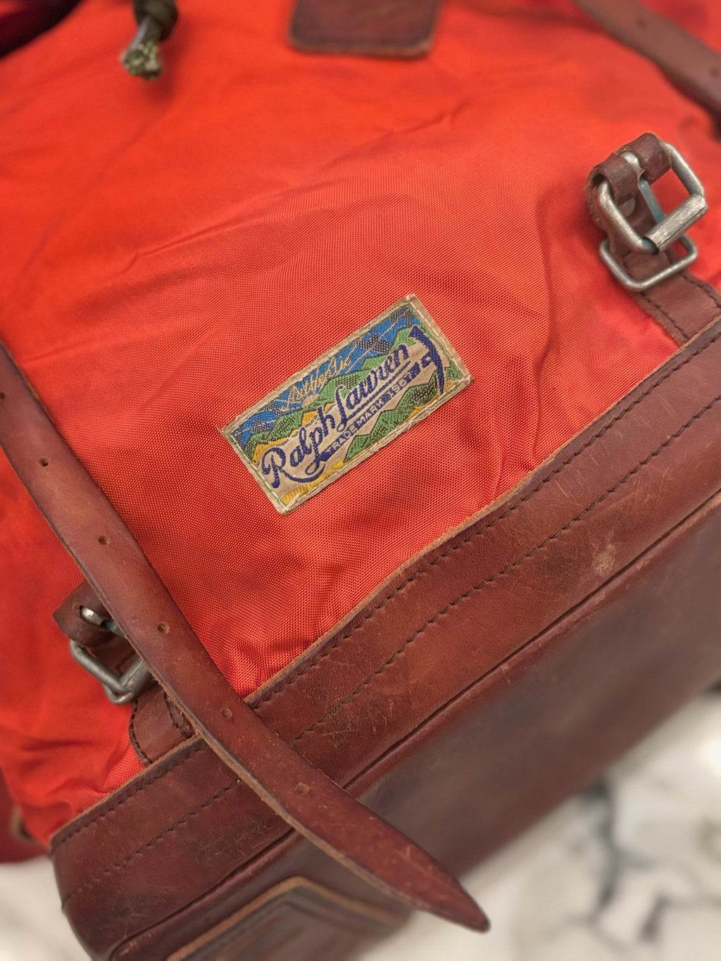 Ralph Lauren Nylon/Leather Mountaineering Backpack