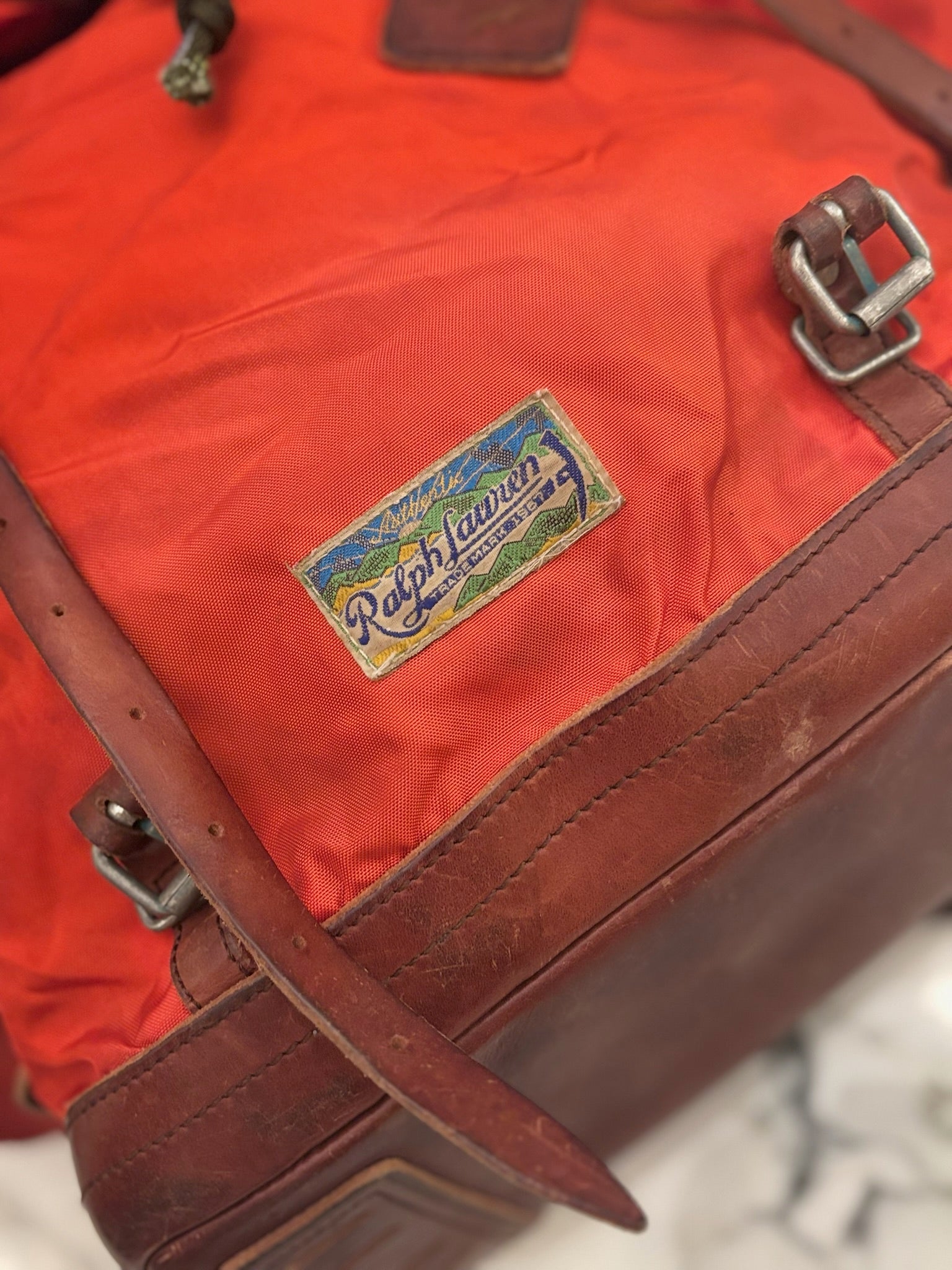 Ralph Lauren Nylon/Leather Mountaineering Backpack