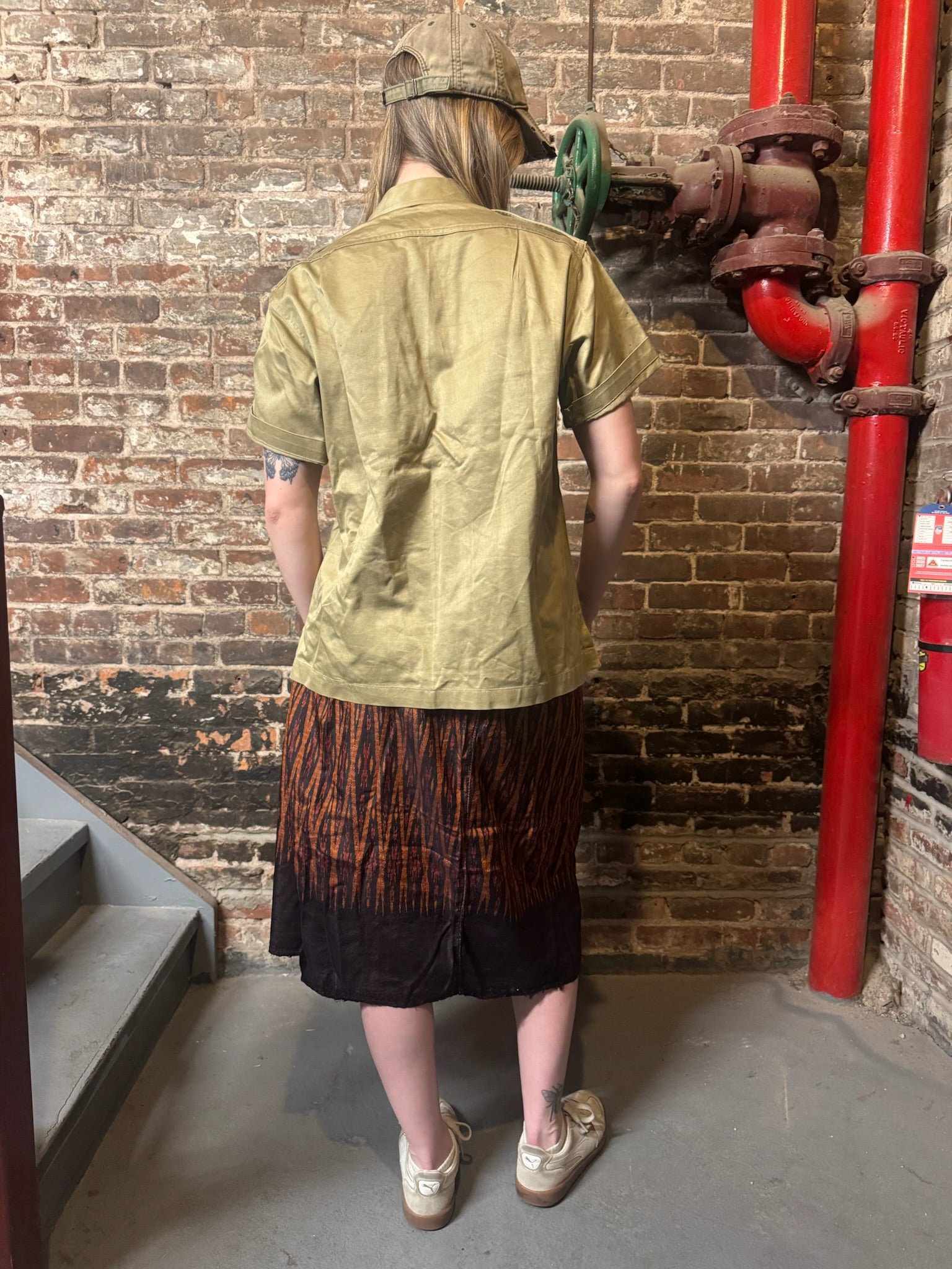 1950s Tan American Short Sleeve Officers Shirt