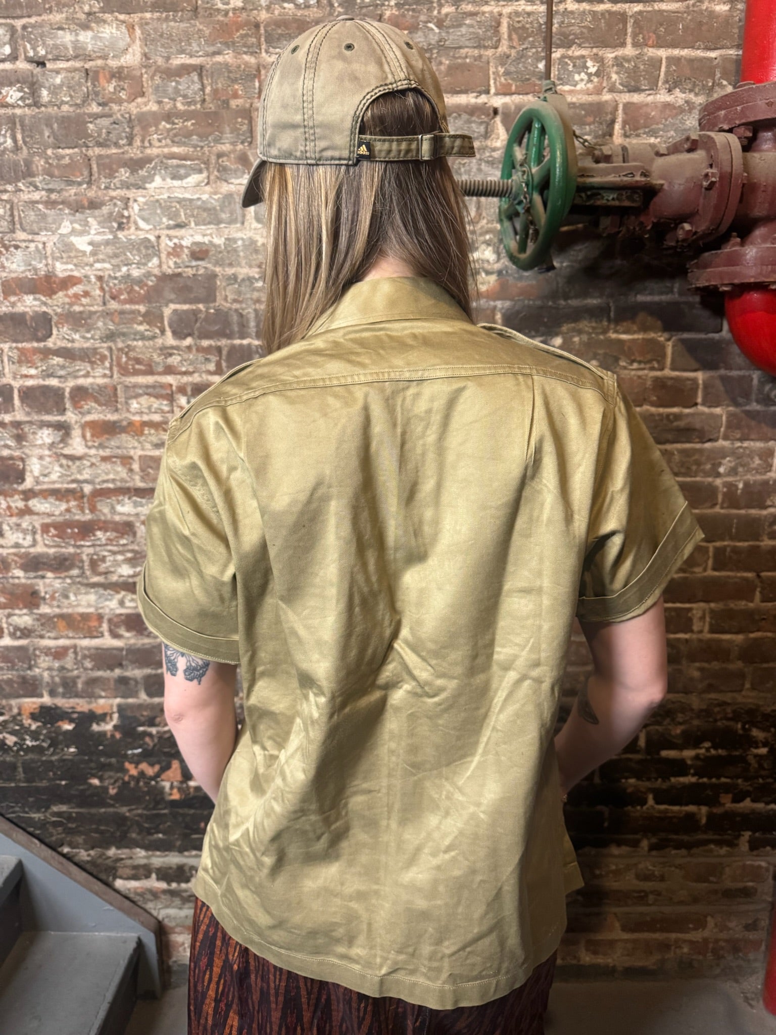 1950s Tan American Short Sleeve Officers Shirt