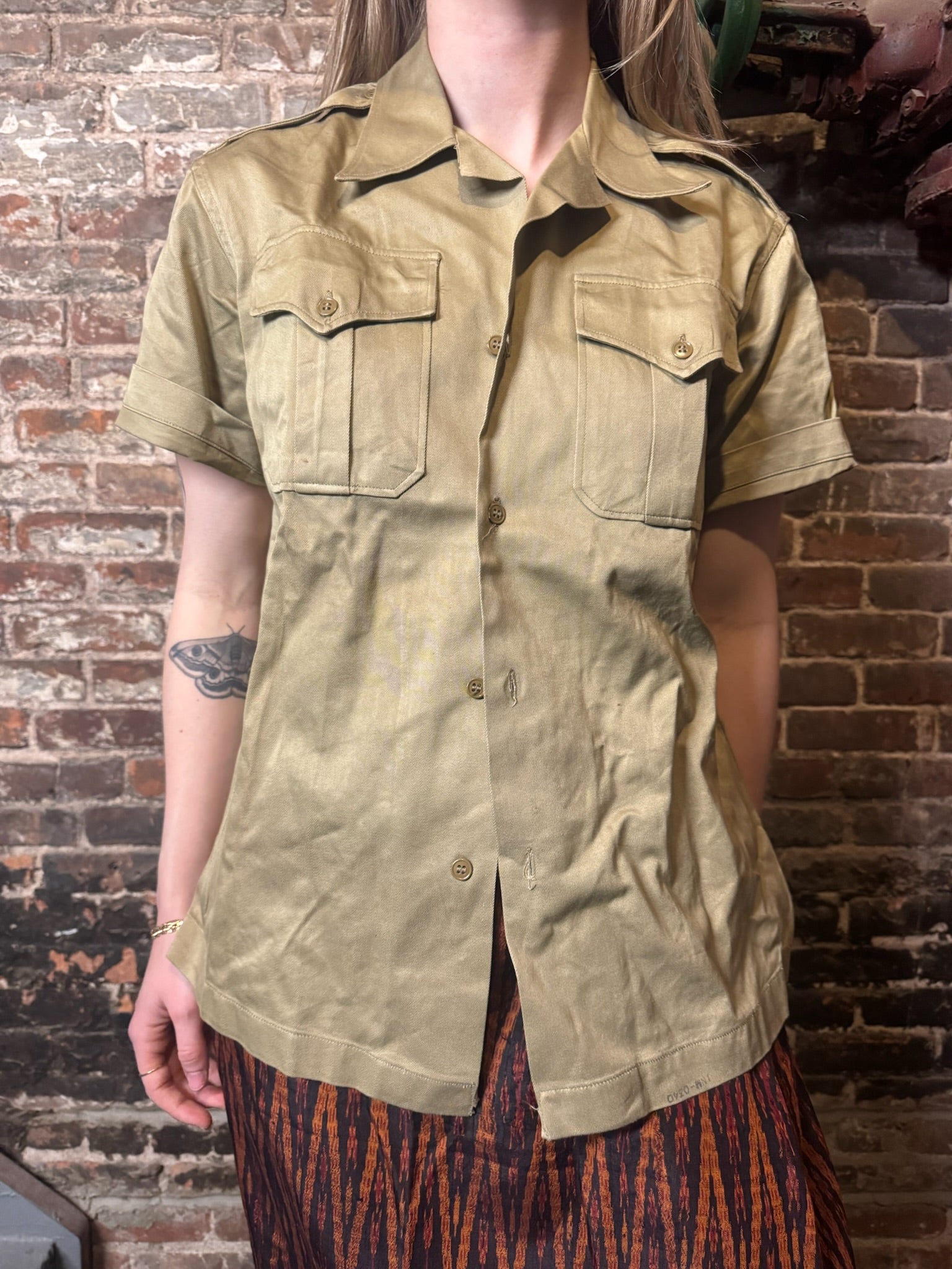 1956 Dated Tan American Short Sleeve Officers Shirt